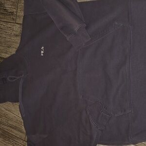 Vintage Fila Women's Dark Gray Hoodie